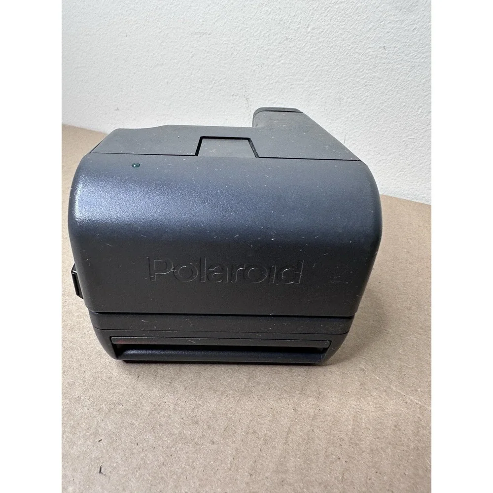 Vintage Polaroid 600 One Step Flash Instant Film Camera Black with Strap